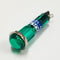 Sato Parts # BN-5665-1-G, 12mm Round Green Domed Neon Indicator Light, 100V ~ 125V
