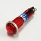 Sato Parts # BN-5665-1-R, 12mm Round Red Domed Neon Indicator Light, 100V ~ 125V