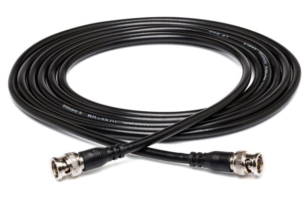 HOSA BNC-59-125, 75 Ohm BNC Male to BNC Male SDI Video Cable 25 Feet