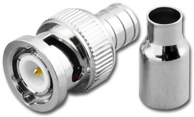 BNC-7072A, BNC Male 2 Piece Crimp Connector for RG-58A/U Cable