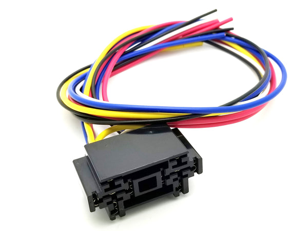 BRS-008 Dual Pre-Wired Automotive (Bosch Type) Relay Socket with 24" Leads