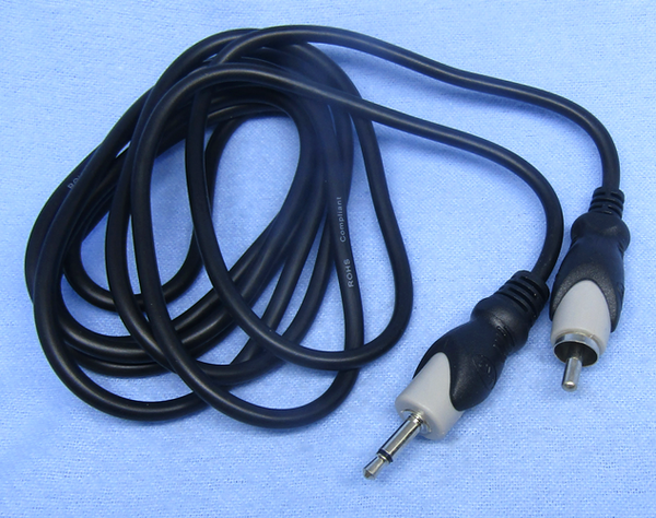Philmore CA63 6 Foot Male RCA Plug to Male 3.5mm Mono Mini Plug Cable
