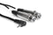 HOSA CYX-402F Camcorder Microphone Cable, Dual XLR3F to Right-angle 3.5 mm TRS, 2 ft