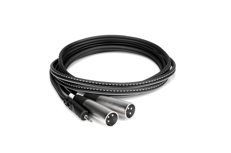 HOSA CYX-402M Stereo Breakout, 3.5 mm TRS to Dual XLR3M, 2 Meters
