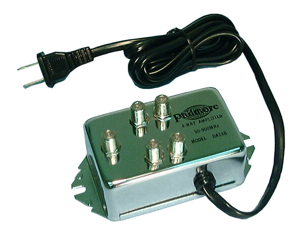 Philmore DA14B, 75 Ohm 10 dB 4-Way VCR/TV Signal Amplifier 50-900MHz