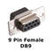 AD-9FT6-B2, DB9 Female to RJ11 6C 2Piece Hood BLUE, 9pin Male D-Sub Adapter Kit