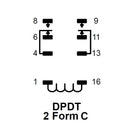 GI Clare LM14E00 DPDT 24V DC Coil PC Mount Relay 2A @ 28VDC/120VAC Contacts - MarVac Electronics