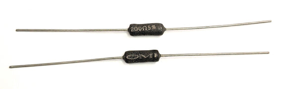 Lot of 2, Dale  200 Ohm 3-1/4 Watt Wirewound Power Resistors 3.25W