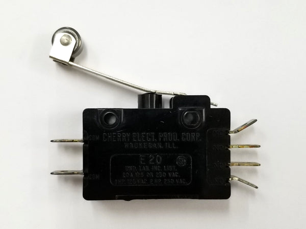 Cherry Switch E20-00K DPDT ON - (ON) High Force Roller Lever Switch, 20A @ 250V
