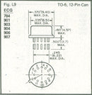 ECG904, General Purpose Transistor Array ~ TO-5, 12 Pin Metal Can (NTE901)