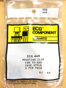 ECG449, Mounting Clips for TO-220 Type Package ~ (NTE449) 2 Pack