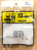 Philips ECG ECG5157A, 110V @ 5W Zener Diode 5% ~ DO-201 Axial (NTE5157A)