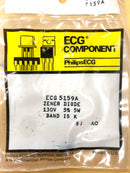 Philips ECG ECG5159A, 130V @ 5W Zener Diode 5% ~ DO-201 Axial (NTE5159A)