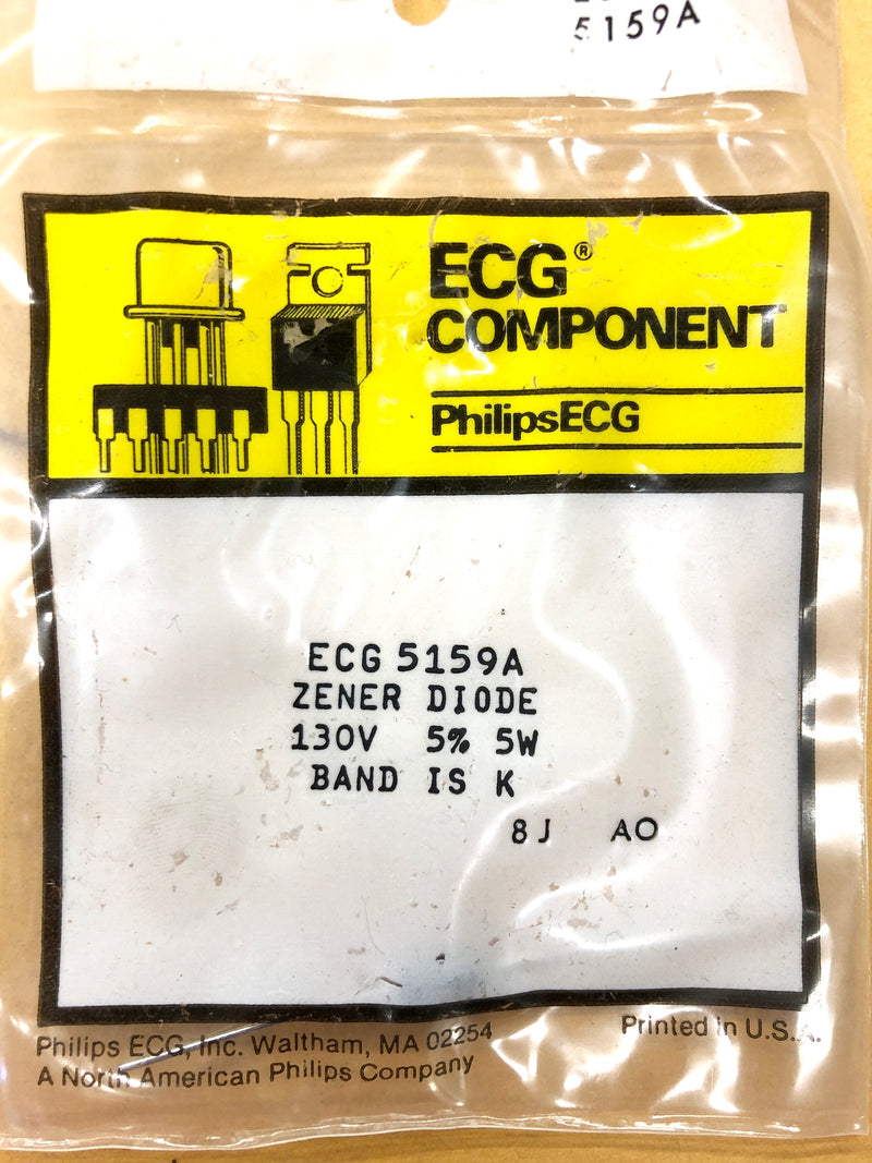 Philips ECG ECG5159A, 130V @ 5W Zener Diode 5% ~ DO-201 Axial (NTE5159A)