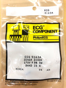 Philips ECG ECG5163A, 170V @ 5W Zener Diode 5% ~ DO-201 Axial (NTE5163A)