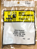 Philips ECG ECG5183A, 8.2V @ 10W Zener Diode 5% ~ DO-4 Anode Case (NTE5183A)