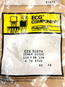 Philips ECG ECG5187A, 11V @ 10W Zener Diode 5% ~ DO-4 Anode Case (NTE5187A)