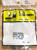 Philips ECG ECG5205A, 39V @ 10W Zener Diode 5% ~ DO-4 Anode Case (NTE5205A)
