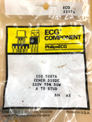Philips ECG ECG5287A, 110V @ 50W Zener Diode 5% ~ DO-5 Anode Case (NTE5287A)