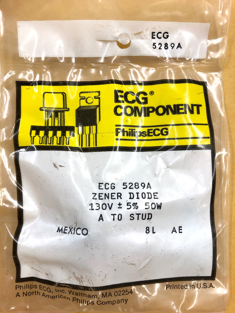 ECG5289A, 130V @ 50W Zener Diode 5% ~ DO-5 Anode Case (NTE5289A)