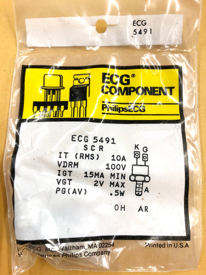 ECG5491, 100V @ 10A Silicon Controlled Rectifier SCR ~ TO-48 (NTE5491)