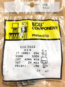 ECG5522, 100V @ 25A Silicon Controlled Rectifier SCR ~ TO-48 (NTE5522)