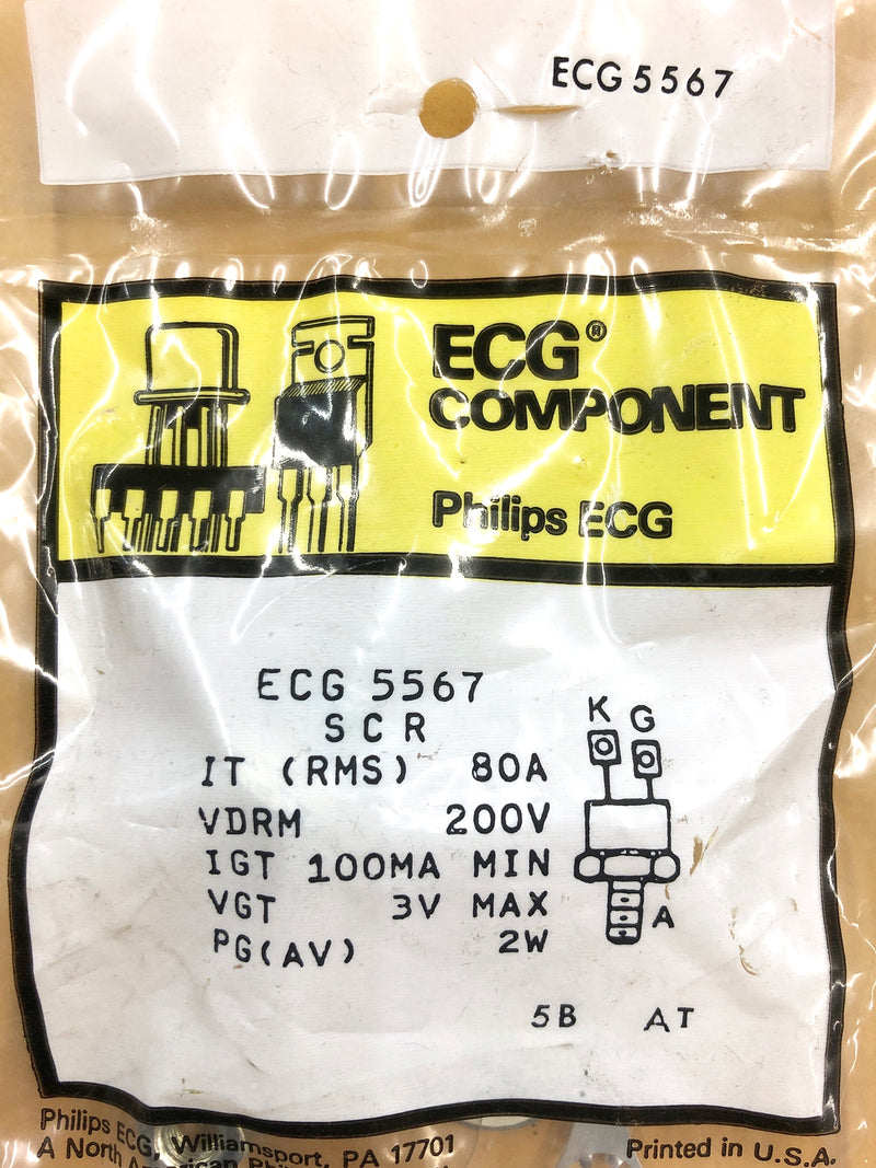 ECG5567, 200V @ 80A Silicon Controlled Rectifier SCR ~ TO-65 (NTE5567)