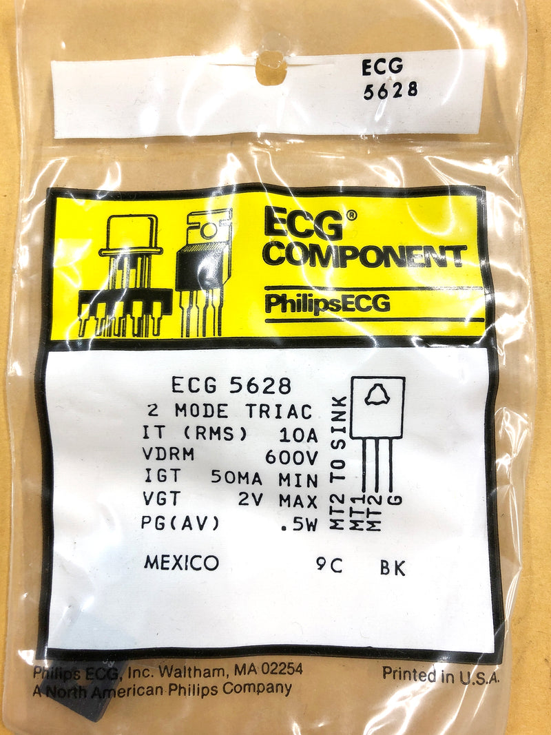 ECG5628, 600V @ 10A Silicon 2 Mode TRIAC ~ TO-127 (NTE5628)