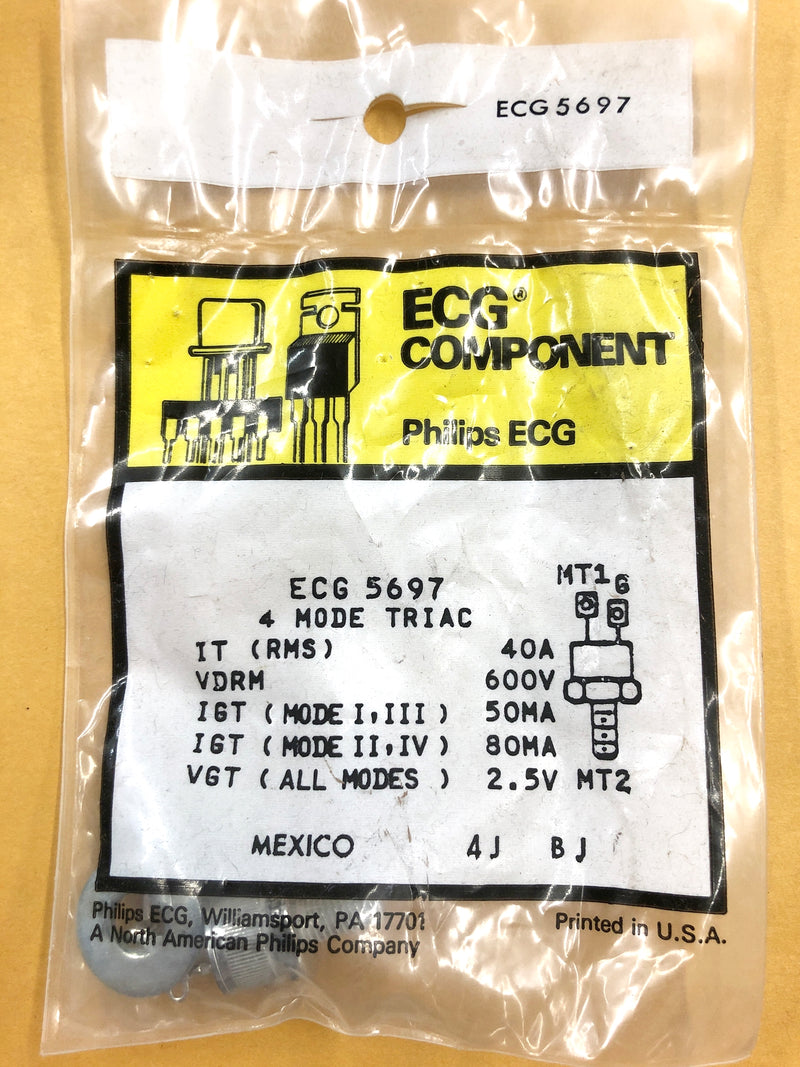 ECG5697, 600V @ 40A Silicon 4 Mode TRIAC ~ TO-48 (NTE5697)