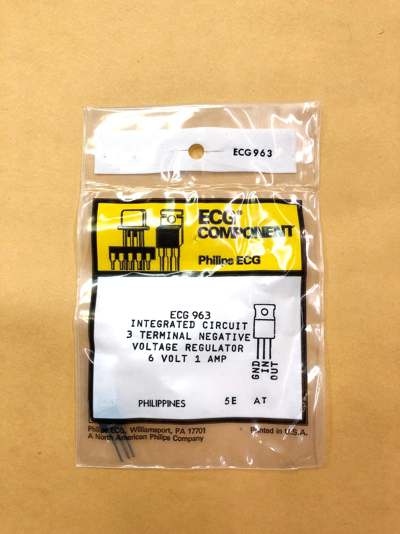 ECG963, -6V @ 1A Negative Voltage Regulator ~ TO-220 3 Pin (NTE963)