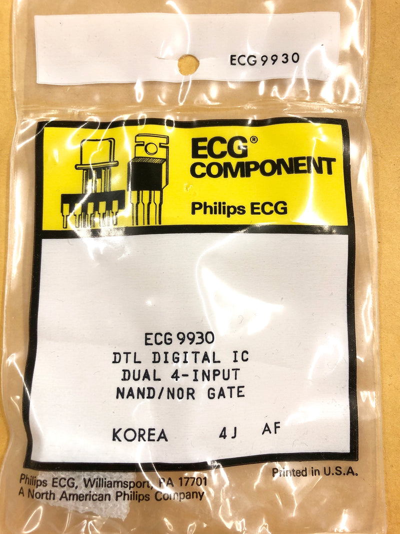 ECG9930, DTL Dual 4-lnput Extendable NAND Gate ~ 14 Pin DIP (NTE9930)