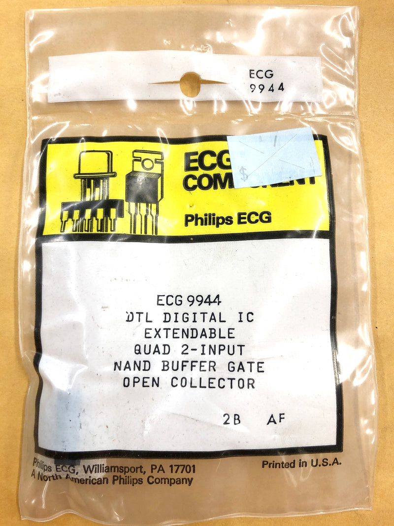 ECG9944, DTL Dual 4-lnput Extendable NAND Buffer Gate ~ 14 Pin DIP (NTE9944)