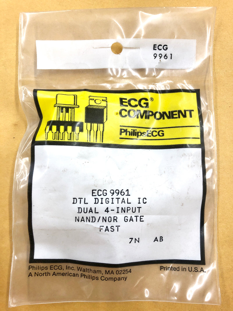 ECG9961, DTL Dual 4-lnput Extendable NAND Gate (Fast) ~ 14 Pin DIP (NTE9961)