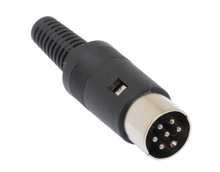 ETA9, Philmore 6 Pin 240° Inline Male DIN Connector ~ Solder Type ...