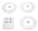 4 Piece 90 Lumen/3Watt COB Light Set With Remote (3 Lights & 1 Remote)