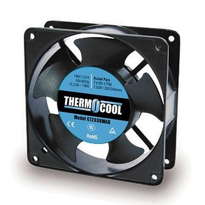 Thermocool G12038MAB Cooling Fan, 100/125V 120mm x 38mm (4.72" x 1.5") 72/85CFM