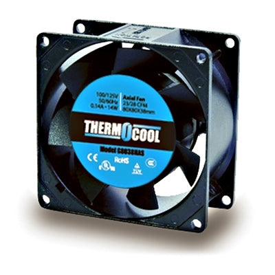 Thermocool G8038HAS Cooling Fan, 100/125V 80mm x 38mm (3.15" x 1.5") 23/28CFM