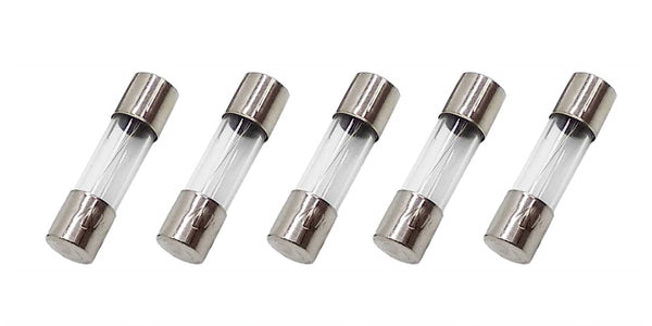 5 Pack of NTE GMA-8A, 8.0A 250V Fast Acting (Fast Blow) Glass Body Fuses