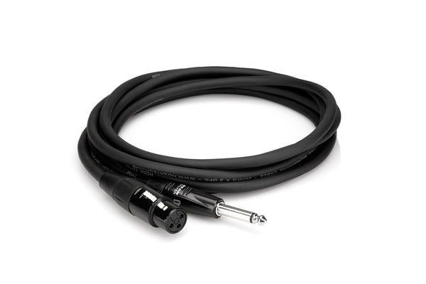 HOSA HMIC-025HZ Pro Microphone Cable, REAN XLR3F to 1/4 in TS, 25 ft