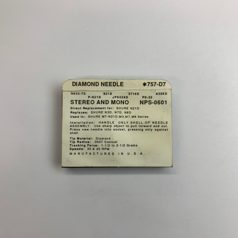 Pfanstiehl 757-D7  Diamond Needle