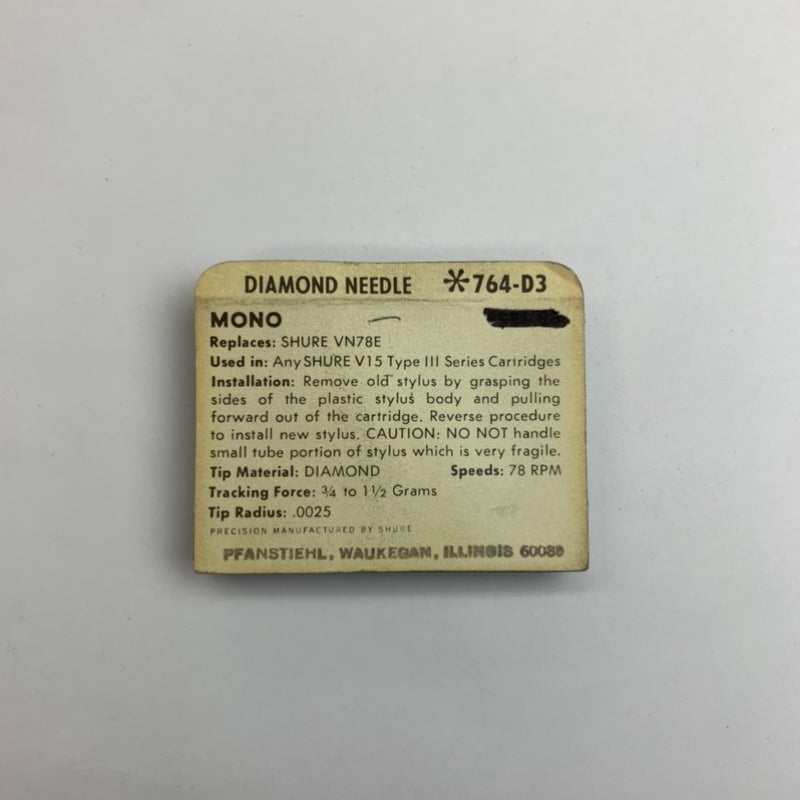 Pfanstiehl 764-D3  Diamond Needle