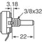 Allen Bradley JA1N056S503UA, 2W 50K Ohm Linear Potentiometer ~ MIL RV4NAYSD503A