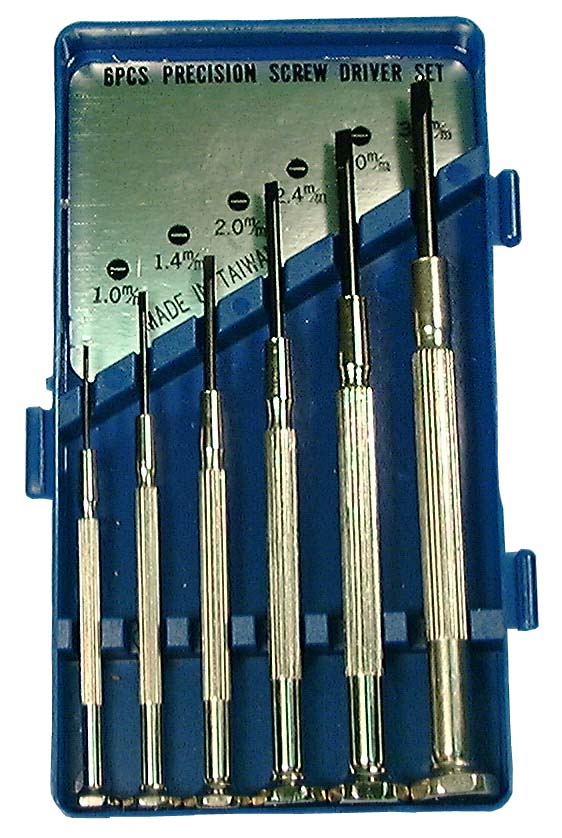 Philmore JS6, 6 Piece Jeweler's Screwdriver Set with Case