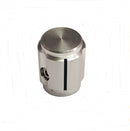 K500A1/8, Alcoknob 1/8" Shaft 0.500" Diameter 3-Flute Aluminum Knob w/ Line