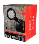 3.5" Diameter 3.5x Glass Lens Illuminated Magnifier Table Lamp