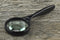 2" Diameter 5x Magnifier, Glass Lens Curved Handle Hand Held Magnifier