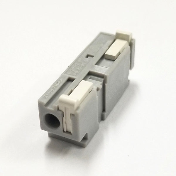 Sato Parts # ML-7000-W ~ WHITE Button, Single Screwless Side Stackable Terminal Block