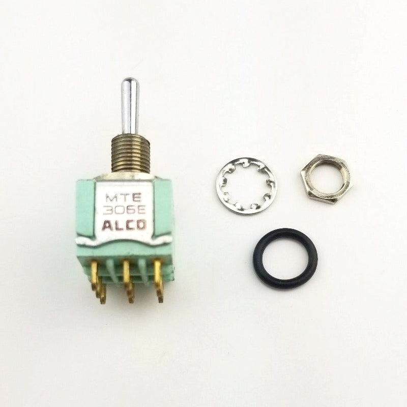 Alcoswitch MTE306E, 3PDT ON-OFF-ON, Sealed Mini Toggle Switch 6A@125V, 4A@28V DC