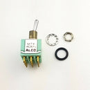 Alcoswitch MTE406N, 4PDT ON-ON, Sealed Mini Toggle Switch 6A@125V, 4A@28V DC