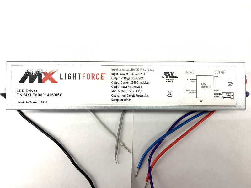 MXLFA060140V06C, 30-43V DC Constant Current LED Driver ~ 1,400mA